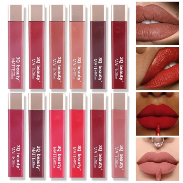 3q Beauty Lipgloss | Misty Matte Non-stick Cup Lip Glaze | Non-fade Lipstick Waterproof Makeup Long Lasting Daily Makeup Use | Lip Gloss For Girls, Women (random Color)
