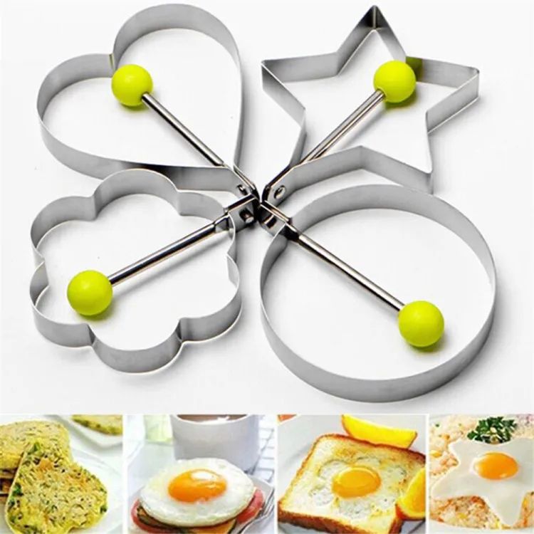 STAINLESS STEEL EGG PANCAKE RINGS FRIED EGG PANCAKE SHAPER OMELETTE MOLD