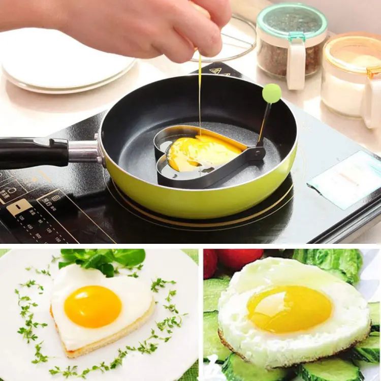 STAINLESS STEEL EGG PANCAKE RINGS FRIED EGG PANCAKE SHAPER OMELETTE MOLD