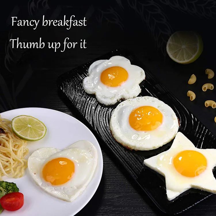 STAINLESS STEEL EGG PANCAKE RINGS FRIED EGG PANCAKE SHAPER OMELETTE MOLD