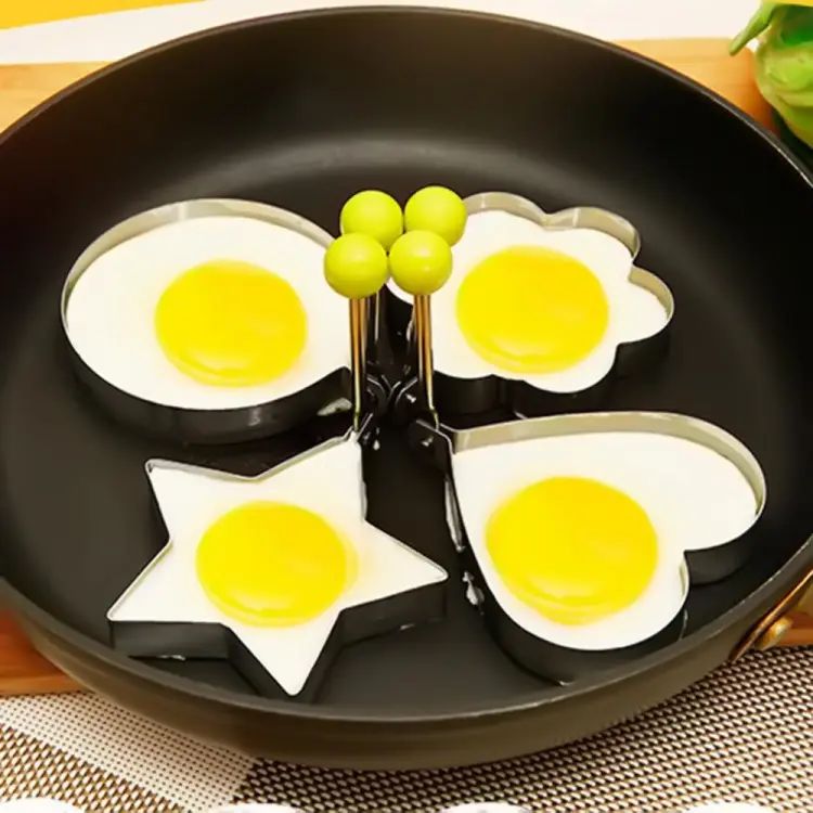 STAINLESS STEEL EGG PANCAKE RINGS FRIED EGG PANCAKE SHAPER OMELETTE MOLD