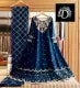 Embroidered Maxi Dress – Shamose Silk 3-Piece with Dupatta for Women