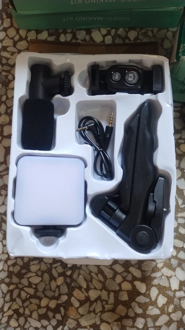 Ay-49 Video Making Kit Vlogging Tripod Triple Band Light