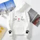 Cute Kitty Hoodie Cat Winter Hoodie for _Girls Winter Wear Trendy Hoodie Pullover Hoodie