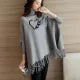 Fashion Point - Butterfly Heart Printed Winter Collection Girls Fleece Shoal Poncho For Girls
