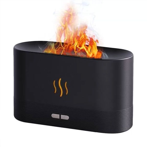Flame Humidifier And Aroma Diffuser Realistic Flame Effect Portable and Versatile Usage