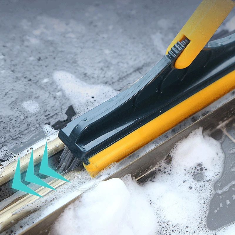 Floor Scrub Brush 2 In 1 Cleaning Brush Long Handle Removable Wiper