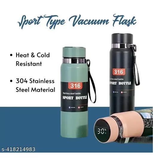 New 800ml led display temperature 316sus hotncold stainless steel water bottle
