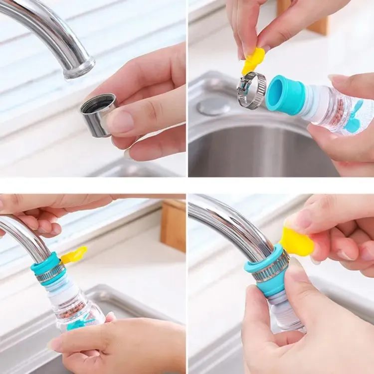 Plastic Fan Kitchen Shower Splash Fan Faucet Water saving Filter Shower
