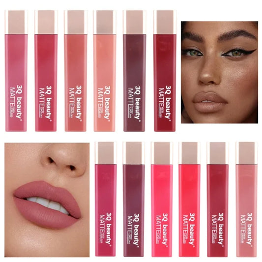 3q Beauty Lipgloss | Misty Matte Non-stick Cup Lip Glaze | Non-fade Lipstick Waterproof Makeup Long Lasting Daily Makeup Use | Lip Gloss For Girls, Women (random Color)