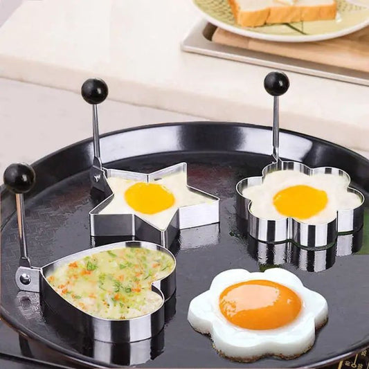 STAINLESS STEEL EGG PANCAKE RINGS FRIED EGG PANCAKE SHAPER OMELETTE MOLD
