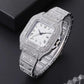 Fashion Mens Dainty Stainless Steel Watches Luxury Silver Quartz Wristwatch