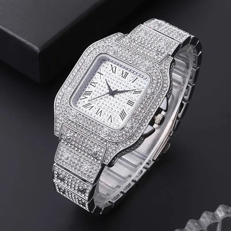 Fashion Mens Dainty Stainless Steel Watches Luxury Silver Quartz Wristwatch