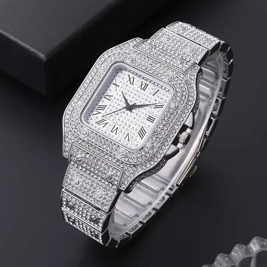 Fashion Mens Dainty Stainless Steel Watches Luxury Silver Quartz Wristwatch