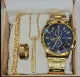 Men's Wedding Watch Deal -Top Class High Quality Wriste Watch+Gold Stainless steel