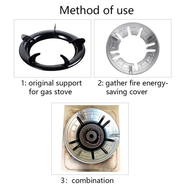 Gas stove Cover Gas Saving Cover Silver
