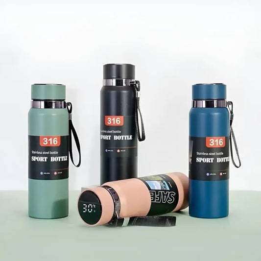 New 800ml led display temperature 316sus hotncold stainless steel water bottle