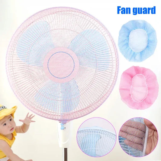 Pedestal Fan Cover Net For Kids Safety | Mesh Fan Cover Thin Mesh Fan Guard Fan Mesh Covers For Kids Children Finger Safety (blue)