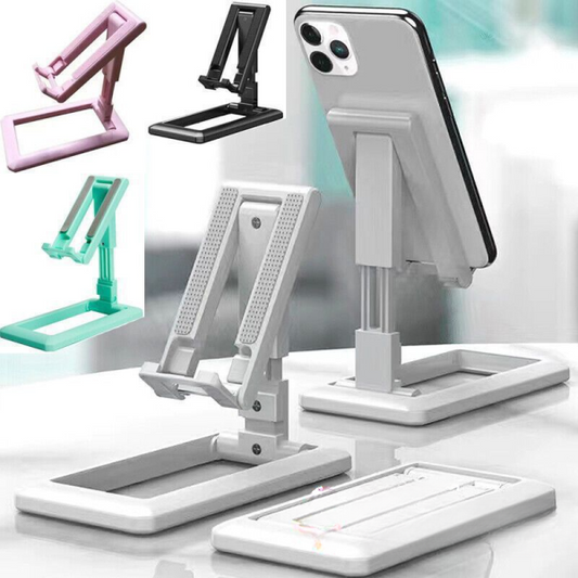 Plastic Mobile Phone Holder | Adjustable Foldable , Phone Desktop Bracket Stand (mix/random Color)