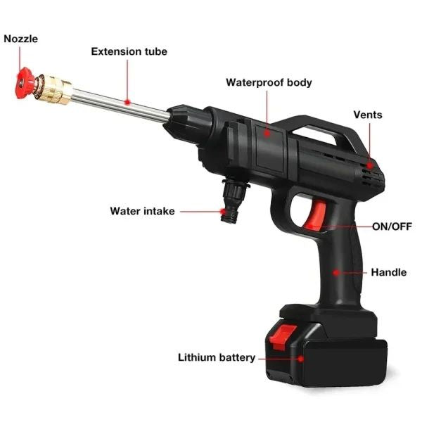 Portable Powerful High Pressure 48v Max Power link System Cordless Wireless Car Wash Water Jet Foam Gun
