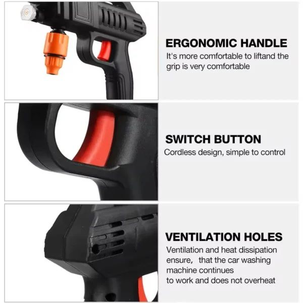 Portable Powerful High Pressure 48v Max Power link System Cordless Wireless Car Wash Water Jet Foam Gun